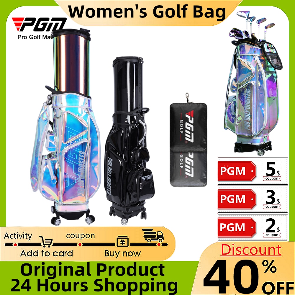 PGM-신제품 골프 레이디 다채로운 텔레스코픽 볼 패키지, 13 클럽 Tpu 방수 4 륜 공기 위약 다기능 볼백